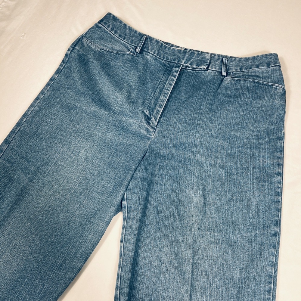 Talbots Petites Blue Denim Stretch Straight Leg Jeans Size 16P Medium Wash